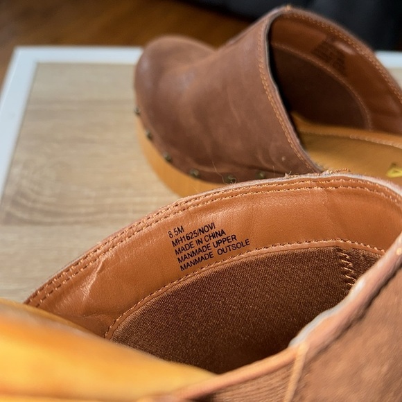 MIA clogs studded Women's Brown 8.5 NEW no box boho faux suede leather - Picture 5 of 5